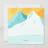 Skis Crossing Invitation Kaart (Achterkant)