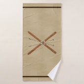 Skis De Fond Et Polonais (Serviette de bain)