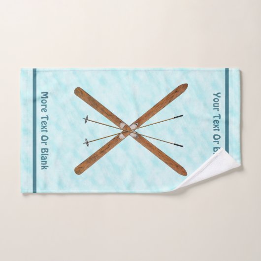 Skis De Fond Sur Neige (Serviette à main)