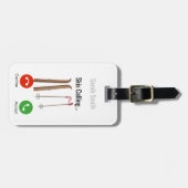 Skis die roept..Gepersonaliseerd Bagagelabel (Voorkant horizontaal)