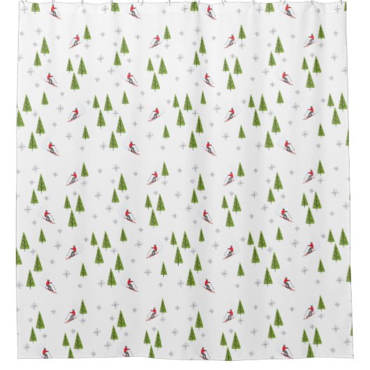 Skis et pins Douche rideau (Devant)