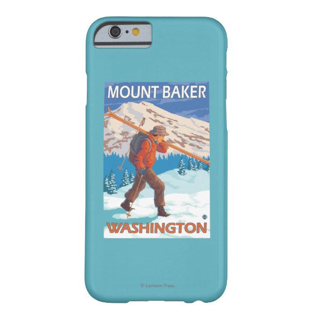 Skis met meer sneeuw - Baker, WA Case-Mate iPhone Case (Achterkant)