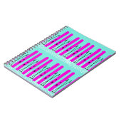 Skis violets sur carnet bleu (Côté gauche)