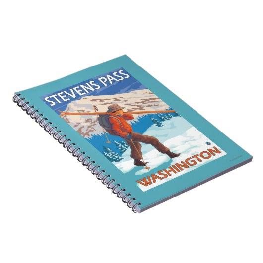 Skis voor het vervoeren van sneeuw - Stevens passe Notitieboek (Rechterzijde)