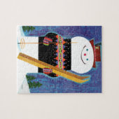 Skis voor Snowman Legpuzzel (Horizontaal)