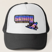 skistijl donker trucker pet (Voorkant)