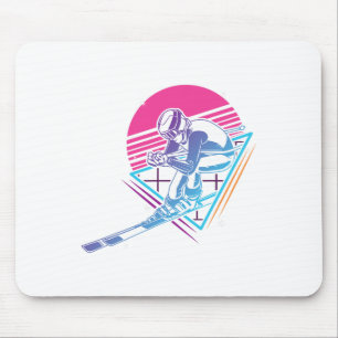 Skiuitstap Skiën Retro Vintage 80s 90s Muismat