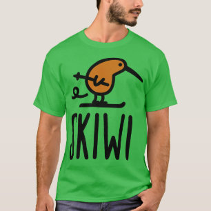 Skiwi grappige kiwi Nieuw-Zeelandse vogel cartoon T-shirt