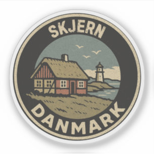 Skjern, Denemarken Danmark Sticker