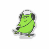 SklinesArt Schaatsrijder Sticker (Voorkant)