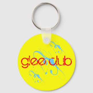 SKO "GLEE CLUB" Geel / Blauwe aangepaste sleutelke Sleutelhanger