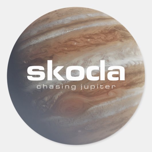Skoda - Chasing Jupiter - Sticker rond (Devant)