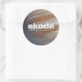 Skoda - Chasing Jupiter - Sticker rond (Sac)