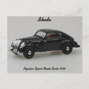 Skoda Popular Sport Monte Carlo 1935 Briefkaart