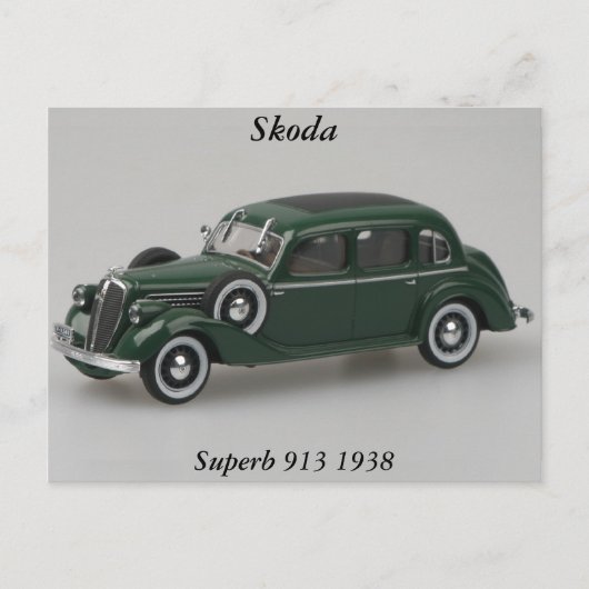 Skoda Superb 913 1938 Carte postale (Devant)