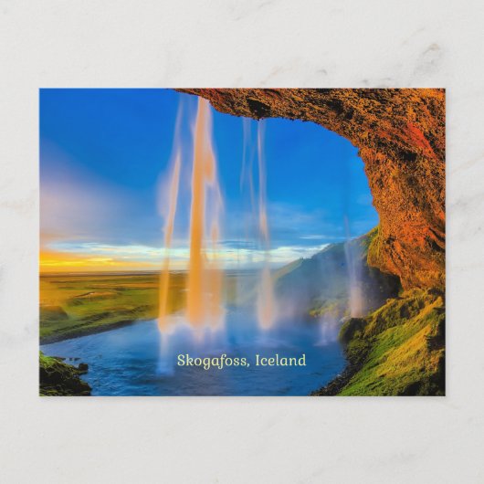 Skogafoss, IJsland Briefkaart (Voorkant)