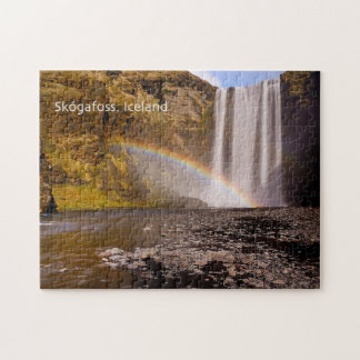 Skógafoss Puzzle met Gift Box Legpuzzel