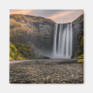 Skogafoss Waterval in de zondagsopstand Magneet