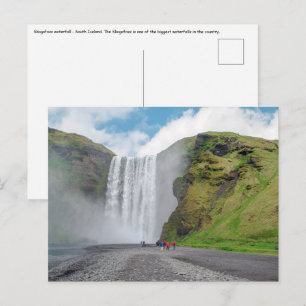 Skogafoss waterval - Skogar dorp, IJsland Briefkaart