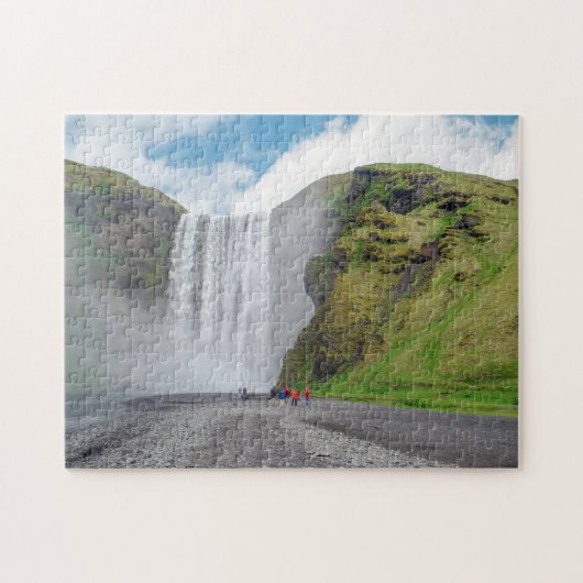 Skogafoss waterval - Skogar, IJsland Legpuzzel (Horizontaal)