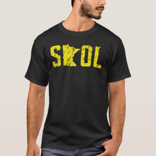 Skol Helm Noodlijdende Viking Paarse en Y T-shirt