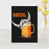 Skol Nordic Viking Helm Drankglas Kaart (Gele Bloem)