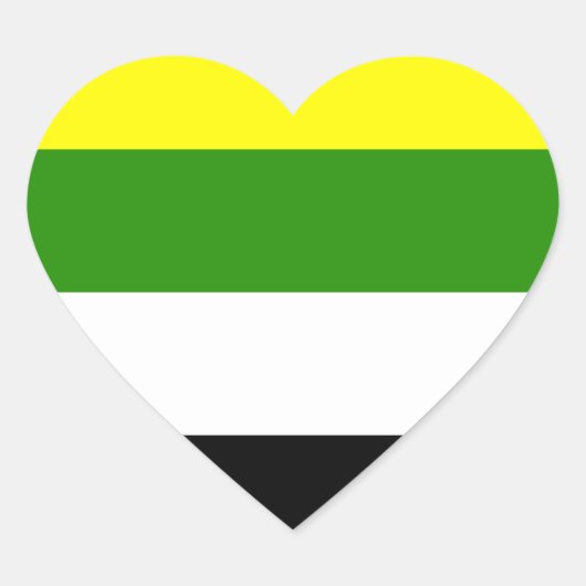 Skolioseksuele Pride Hart Sticker (Voorkant)