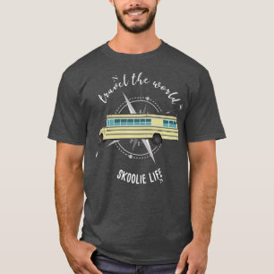 Skoolie Life Converted School Bus Traveling T-shirt