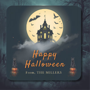 Skoopy Cat Moonlit Manor Halloween Sticker