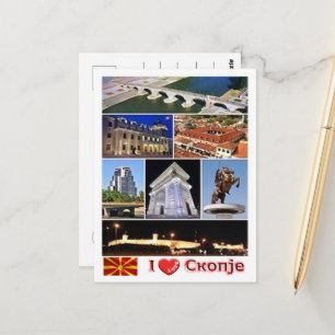Skopje - Macedonië - Ik hou van je Briefkaart
