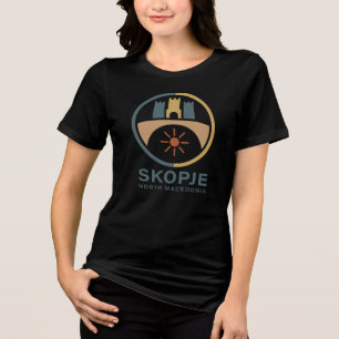 Skopje Noord-Macedonië Europa Tri-Blend Shirt