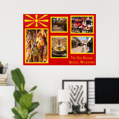 Skopje, Noord-Macedonië Old Bazaar Poster (Thuiskantoor)