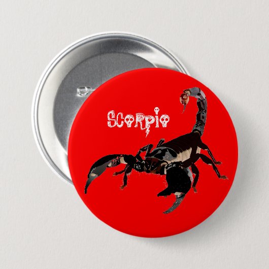 Skorpion-Buttonnen Ronde Button 7,6 Cm (Voorkant /achterkant)