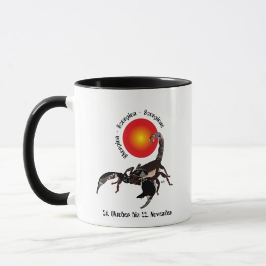 Skorpion - Sternzeichen Tasse Mok (Links)