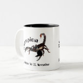 Skorpion - Sternzeichen Tasse Tweekleurige Koffiemok (Voorkant links)