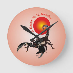 Skorpion - Sternzeichen Uhr Ronde Klok