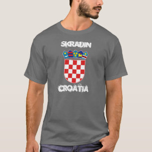 Skradin, Kroatië met wapenschild T-shirt