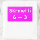 Skrmetti 6 -- 3 rechthoekige sticker (Tas)