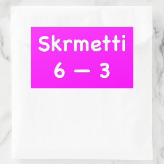 Skrmetti 6 -- 3 rechthoekige sticker (Tas)