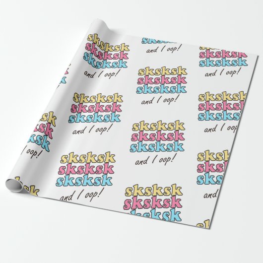 sksksk en I Oop VSCO Girl Gift Cadeaupapier (Uitgerold)