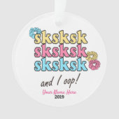 sksksk en ik Oop Personalized Girl Style Gift Ornament (voorkant)