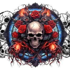 Skulduggery! Pirate Tattoo style gothic skulls Koffiemok
