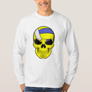 Skull als Volleybalspeler met Volleyball T-shirt