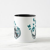 Skull and Blue Butterflies Mug (Centre)