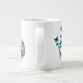 Skull and Blue Butterflies Mug Extra Grote Beker (Achterkant)