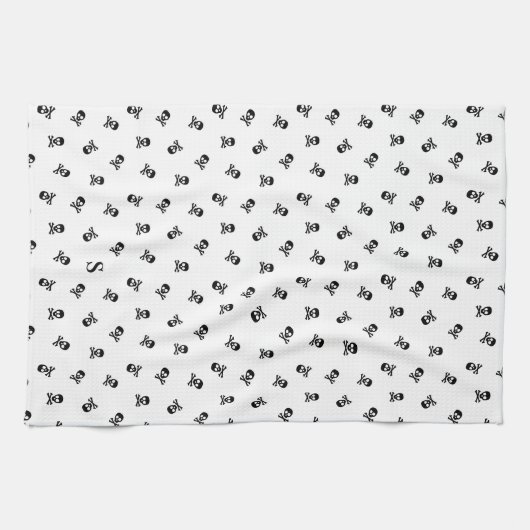 Skull and Crossbones beroemd gemaakt door Hallowee Theedoek (Horizontaal)