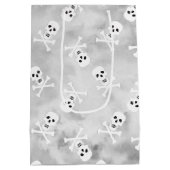 Skull and Crossbones Grijze geschenktas Medium Cadeauzakje (Achterkant)