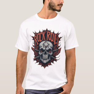 Skull and Crossbones Rock Anthem T-shirts ontwerp