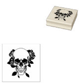 Skull and Roses Stamp Rubberstempel (Gestempeld)