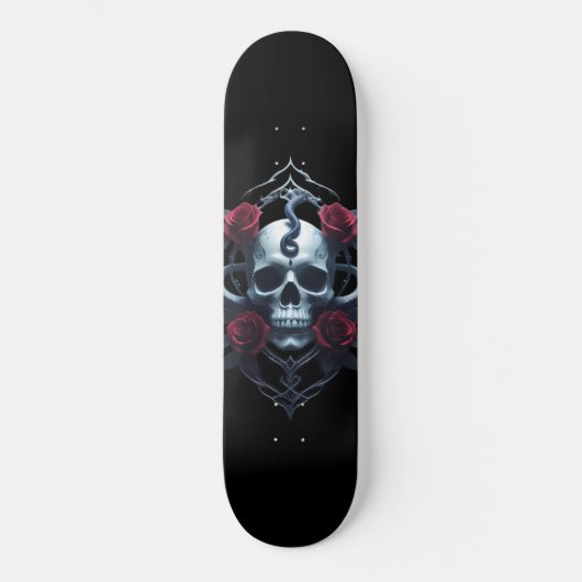 Skull and Snake Gothic Skateboard (Voorkant)